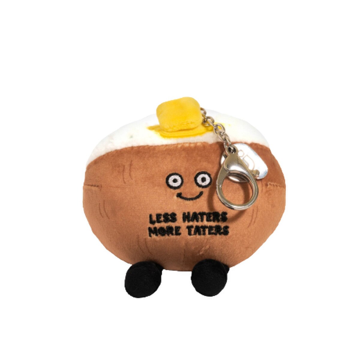 Less Haters More Taters potato clip-on plush